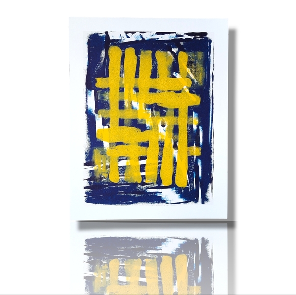 Original Monotype Oil Print "Joan" on 11x14 Fine Art Paper - Picture 4 of 4